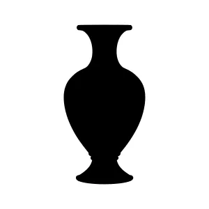 Black Vase Silhouette Vector Icon