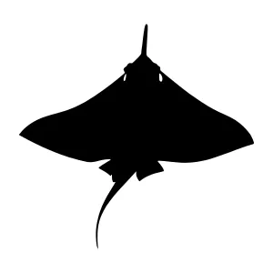 Silhouette Stingray Vector Graphic