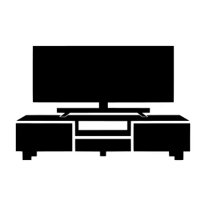 TV Stand Silhouette Icon - Modern Design