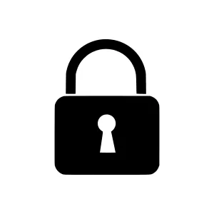 Black Lock Icon - Security Symbol