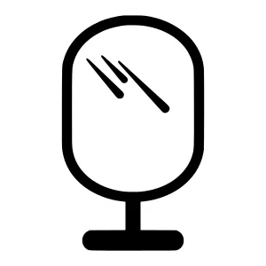 Reflection Icon - Mirror Image Outline