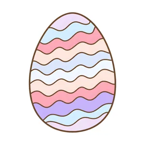 Cute Pastel Easter Egg Illustration
