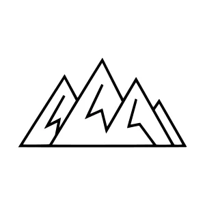 Mountain Outline Vector Graphic