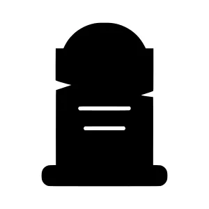 Silhouette Tombstone Icon - Vector Illustration