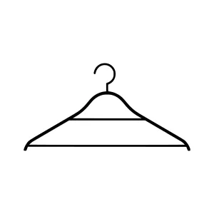 Simple Hanger Icon - Line Art Illustration