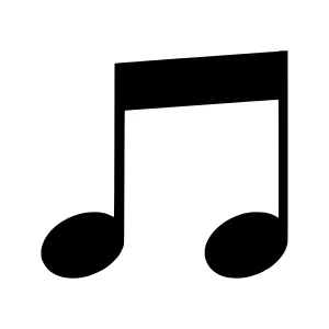 Music Note Icon - Simple Black Outline