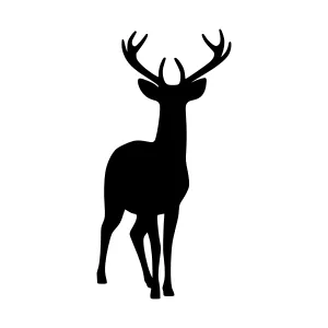 Silhouette Deer Head Graphic