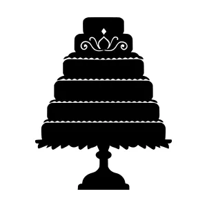 Black Cake Icon - Celebration Dessert