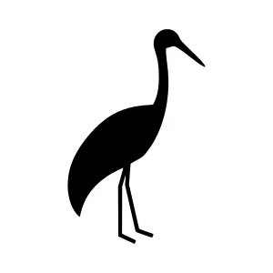 Black Silhouette Crane Icon