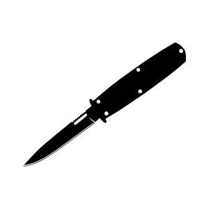 Black Knife Icon - Minimalist Vector Illustration