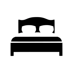Bedside Table Icon - Minimalist Vector Illustration