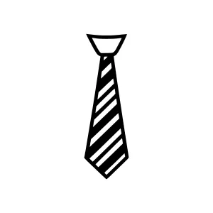 Black & White Tie Illustration