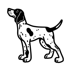 Black & White Dog Silhouette - Pointer