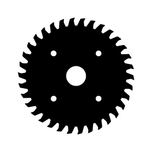 Circular Saw Blade Icon - Vector Illustration
