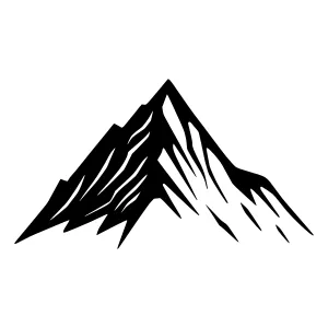 Mountain Outline Vector Graphic