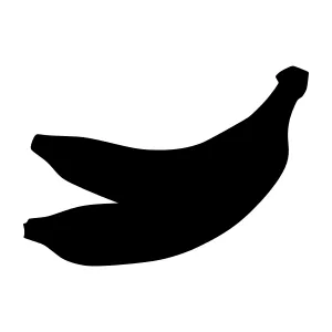 Banana Silhouette Vector Icon
