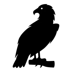 Black Eagle Silhouette Vector Illustration