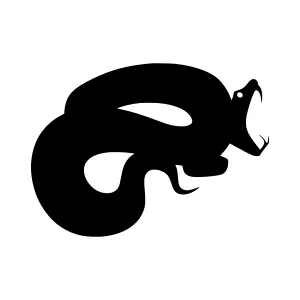 Snake Silhouette Vector Graphic