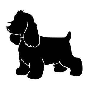 Black Cocker Spaniel Silhouette
