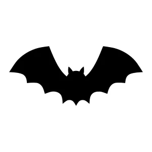 Black Bat Silhouette Vector Icon