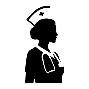 Silhouette Nurse Medical Icon