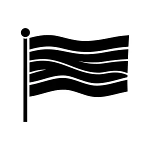 Black Flag Icon - Vector Illustration