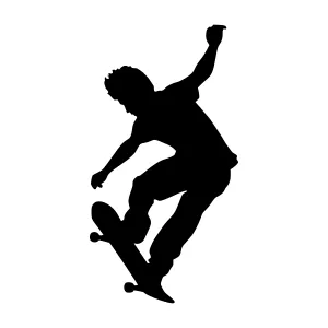 Skateboarder Silhouette - Dynamic Action