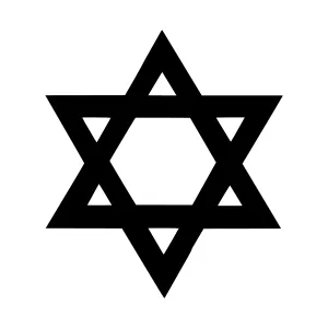 Black Star of David Icon - Vector Illustration