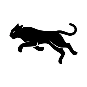 Black Panther Silhouette Vector Illustration