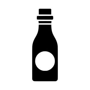 Bottle Icon - Simple Black Silhouette