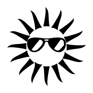 Sun Silhouette Sunglasses Icon