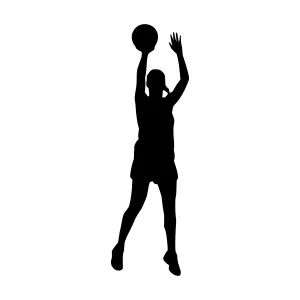 Silhouette Basketball Player Shooting