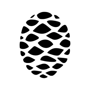 Abstract Fingerprint Icon - Black on White