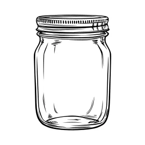 Vintage Jar Illustration - Sketch Style