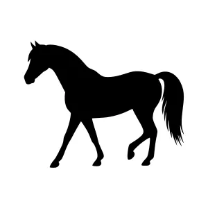 Black Horse Silhouette Vector Graphic