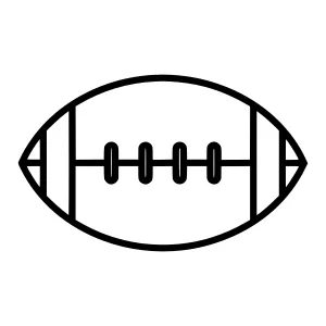 Football Outline Icon - Vector Illustration
