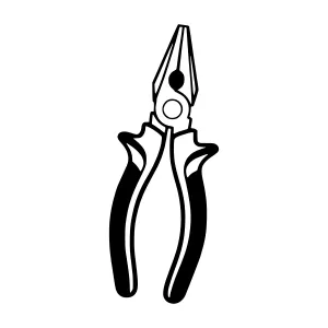 Black Pliers Vector Illustration