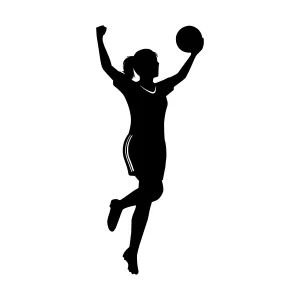 Silhouette Basketball Player Celebration