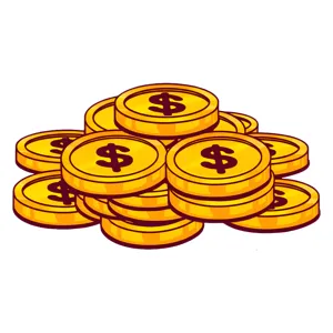 Cartoon Stack of Coins - Money Illustration