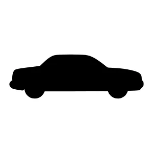 Black Car Silhouette Icon