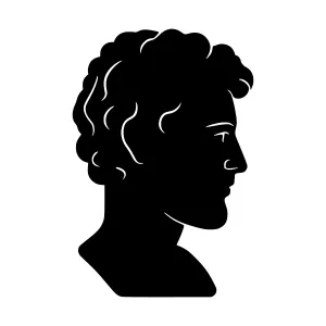 Silhouette Portrait - Male Head Profile