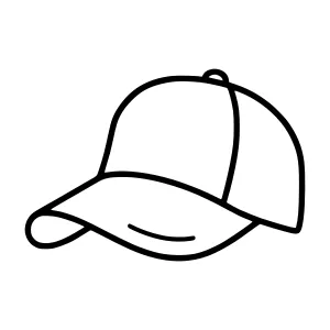 Line Art Baseball Cap Illustration