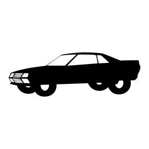 Black Car Silhouette Vector Illustration