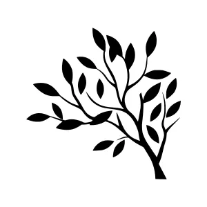 Black Tree Silhouette Vector Illustration