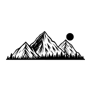 Mountain Silhouette Landscape Illustration