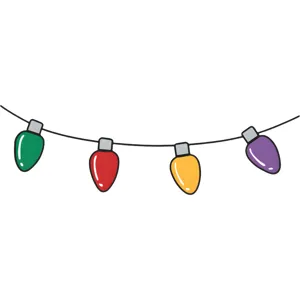 Colorful String Lights Illustration