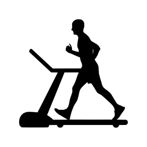 Silhouette Runner Treadmill Workout