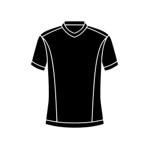 Black T-Shirt Icon - Vector Illustration
