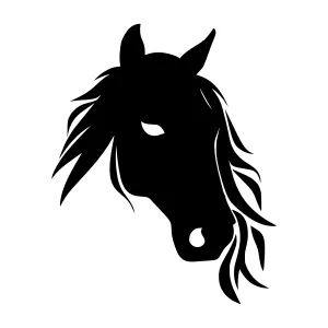 Silhouette Horse Head Graphic