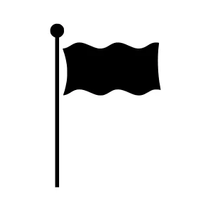 Black Flag Icon - Vector Illustration